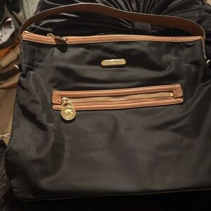 Michael Kors Black and Brown Shoulder Bag